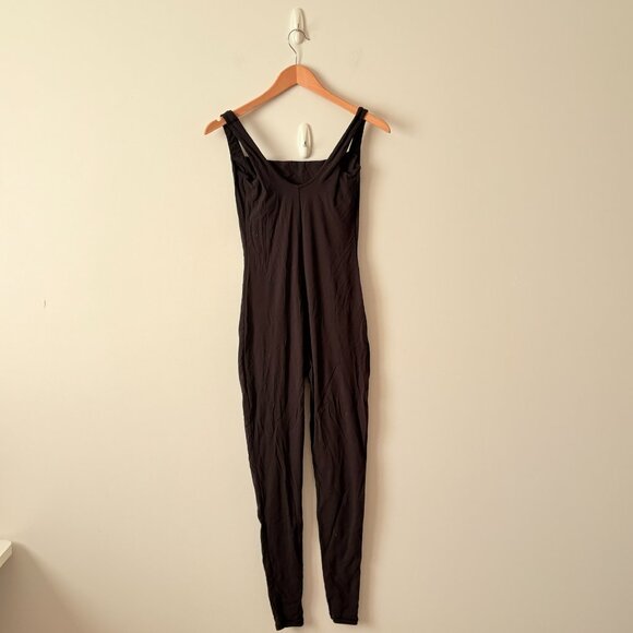 SKIMS Fits Everybody Jumpsuit Catsuit Buttery Soft Onesie Black Size Small - Picture 6 of 7
